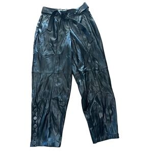Ryegrass Faux Leather‎ Belted Pants Size 2 New